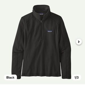 Patagonia Micro D 1/4 zip fleece black size small women’s - Patagonia Sweater